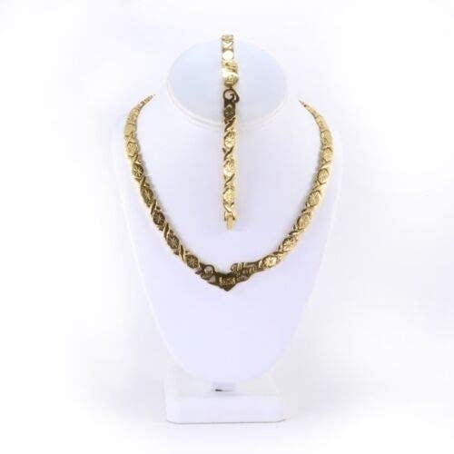 Gold xo necklace on sale and bracelet set