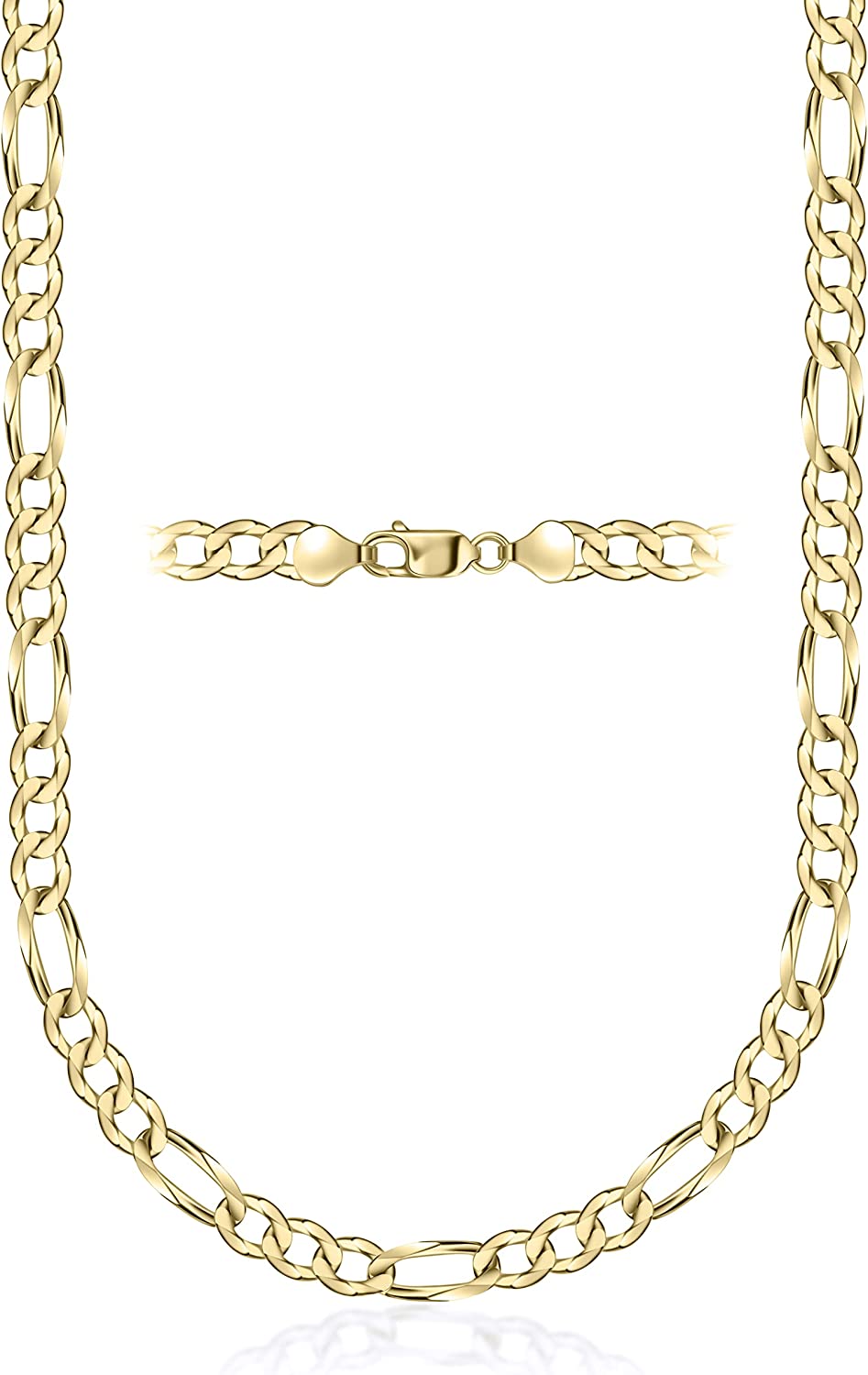 Pori Jewelers 14K Solid Gold Figaro Chain Necklace BOXED