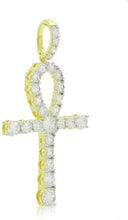 Men's Bling CZ Tennis African Ankh Cross Crystal Jesus Pendant Hip Hop Multi Color Silver Gold Black Rose Gold