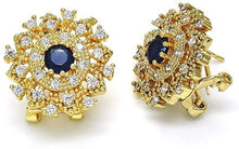 Load image into Gallery viewer, Women&#39;s Gold Layered Flower Design with Cubic Zirconia Gold Tone