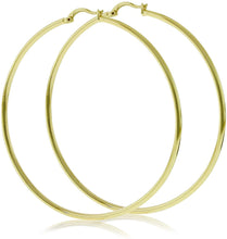 Load image into Gallery viewer, Women&#39;s 2mm Big Skinny Lightweight Hoops 14k Yellow Gold Filled Medium Large Extra Large Hoop Earrings