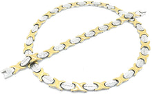Load image into Gallery viewer, NEW Womens Two Tone (Gold &amp; Silver) XOXO Stampato Necklace and Bracelet Set 18&quot; LENGTH