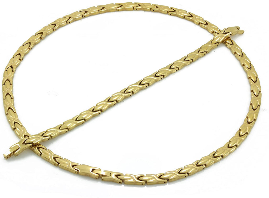 Bling Bling NY New Gold Tone HUGS and Kisses Necklace & Bracelet Set XOXO Starburst 18/20 INCHES