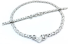 Load image into Gallery viewer, SILVER I LOVE YOU HUGS AND KISSES NECKLACE AND BRACELET SET XOXO 18&quot;