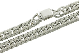 SPARKLE XOXO Solid Stainless Steel 18mm Miami Cuban Link Chain and Bracelet Set 24 Inch