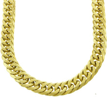 Load image into Gallery viewer, Solid 14k Yellow Gold Finish Stainless Steel 18.5mm Thick Miami Cuban Link Chain 30&#39;&#39; Long